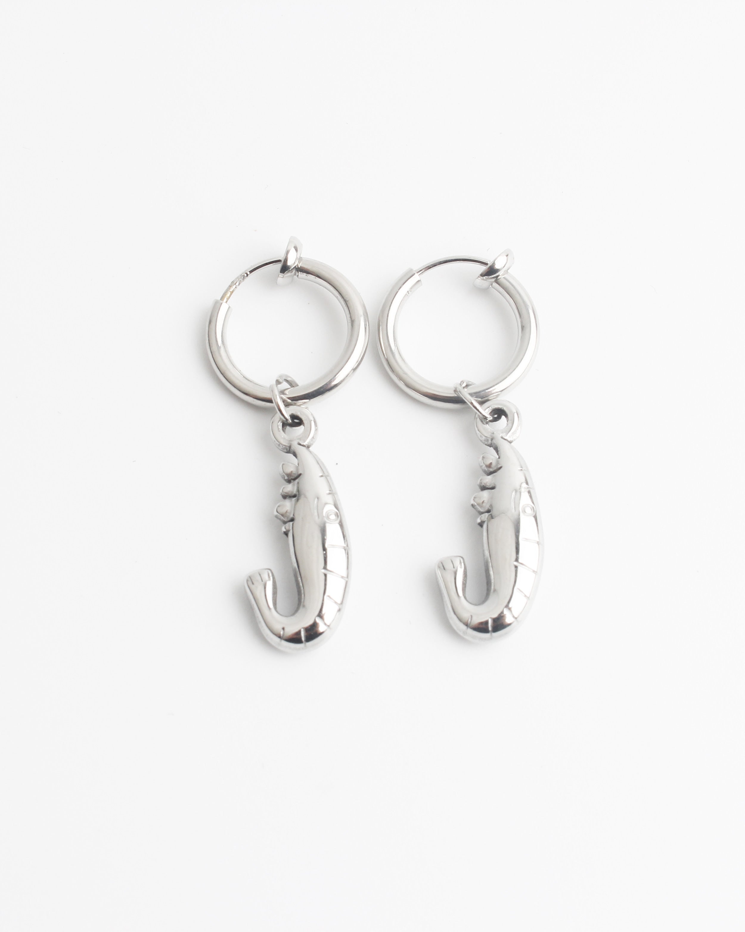 Shrimp - Oorbellen - Clip On - Stainless Steel