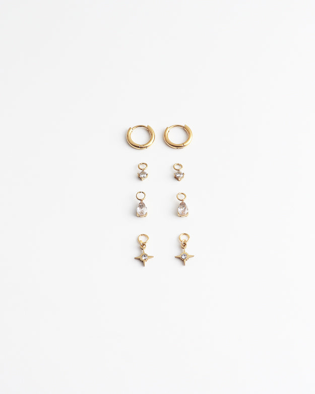 Birthstonebox - Oorbellen - Set - Stainless Steel