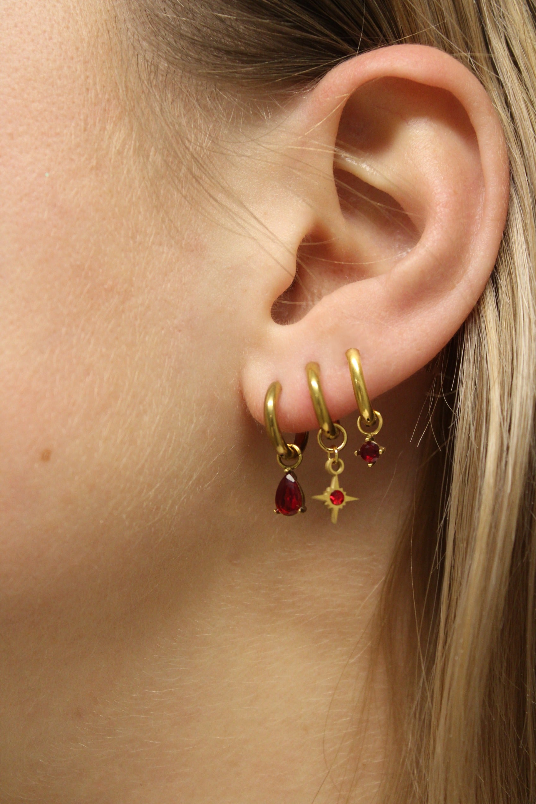 Birthstonebox - Oorbellen - Set - Stainless Steel