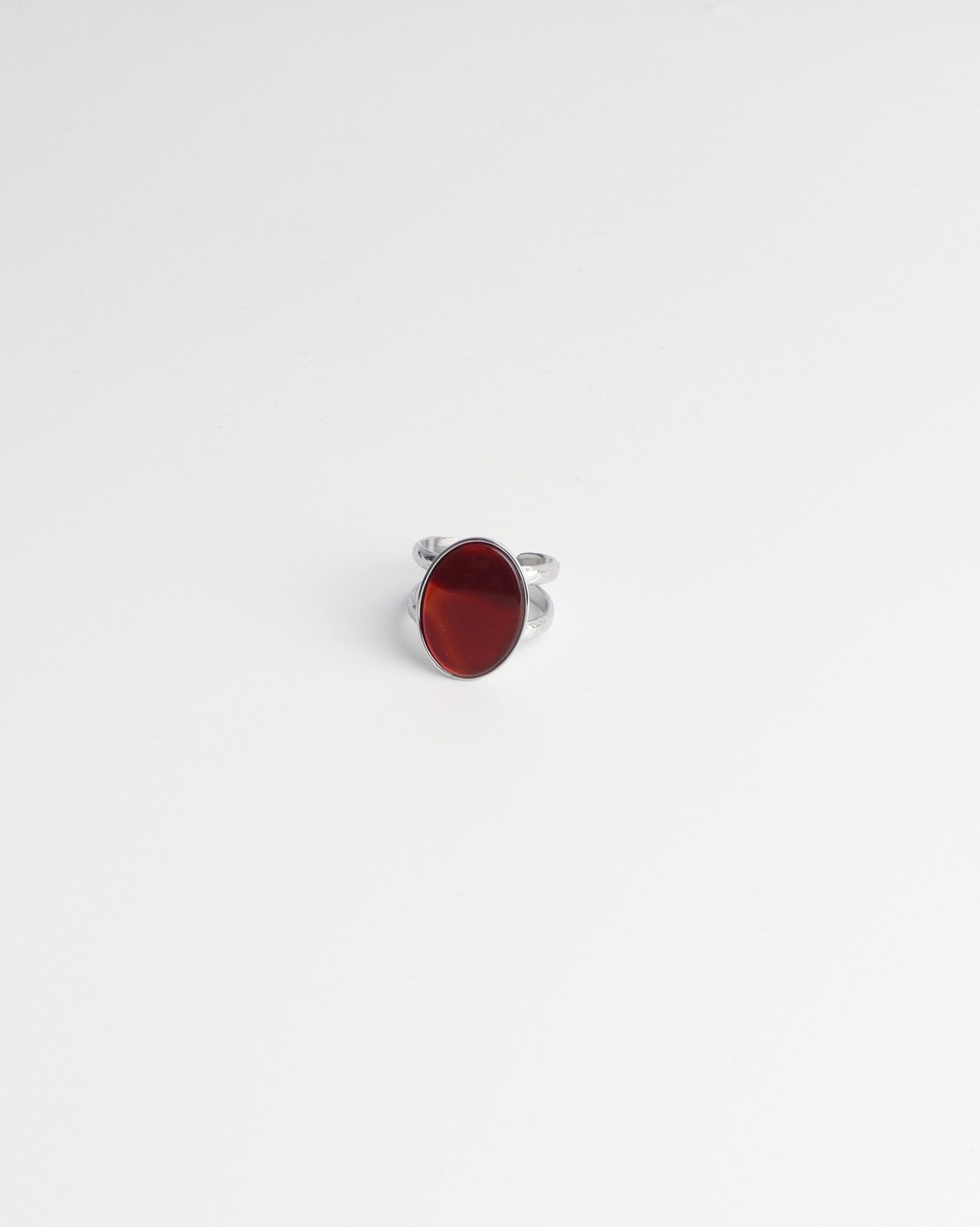 Layla - Ring - Natuursteen - Stainless Steel - Verstelbaar