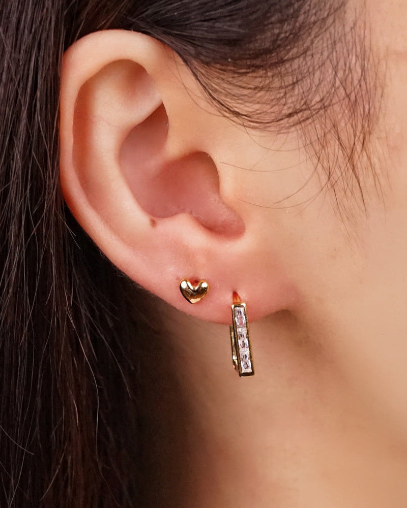 Solid Heart - Studs - Oorbellen - Stainless Steel