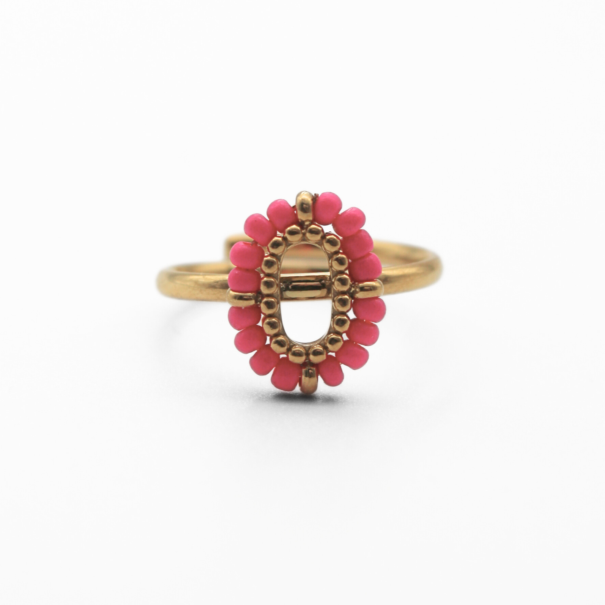 Amity - Ring Pink - Stainless Steel - Verstelbaar