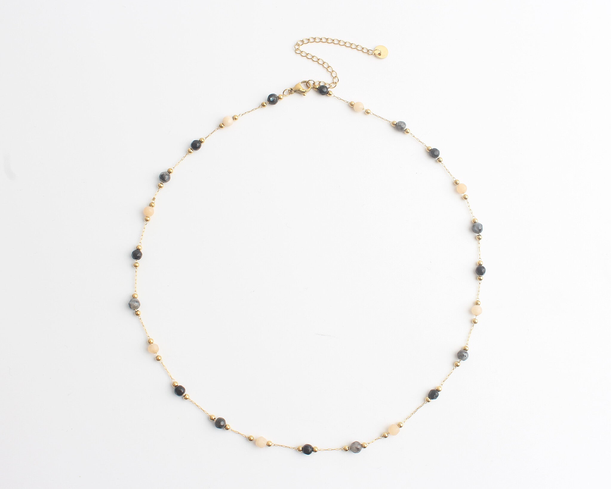 Sophia - Ketting - Natuursteen - Stainless Steel