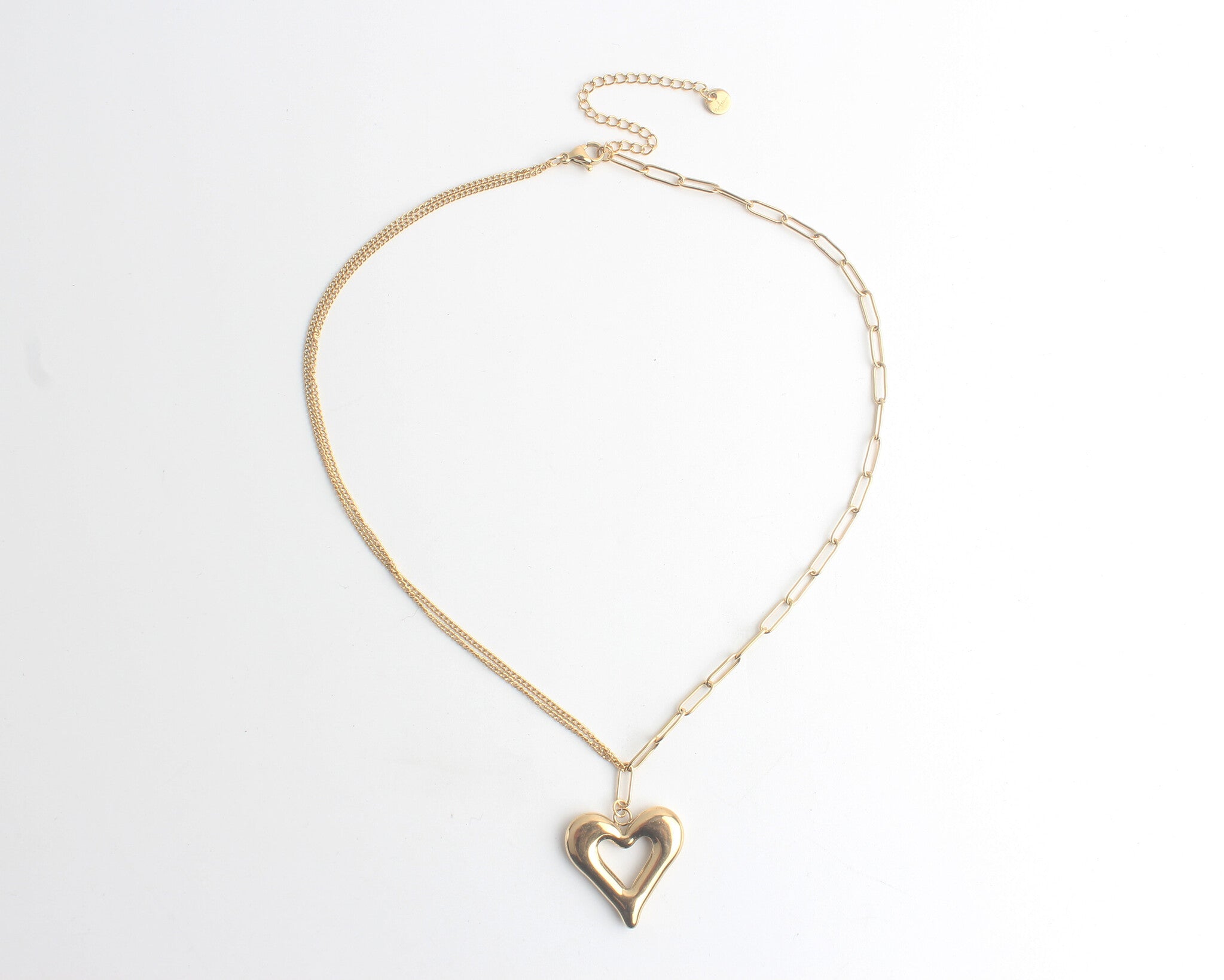 Chained Heart - Ketting - Stainless Steel