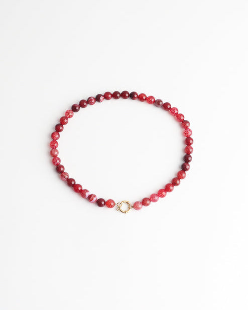 Samira - Ketting - Natuursteen - Stainless Steel