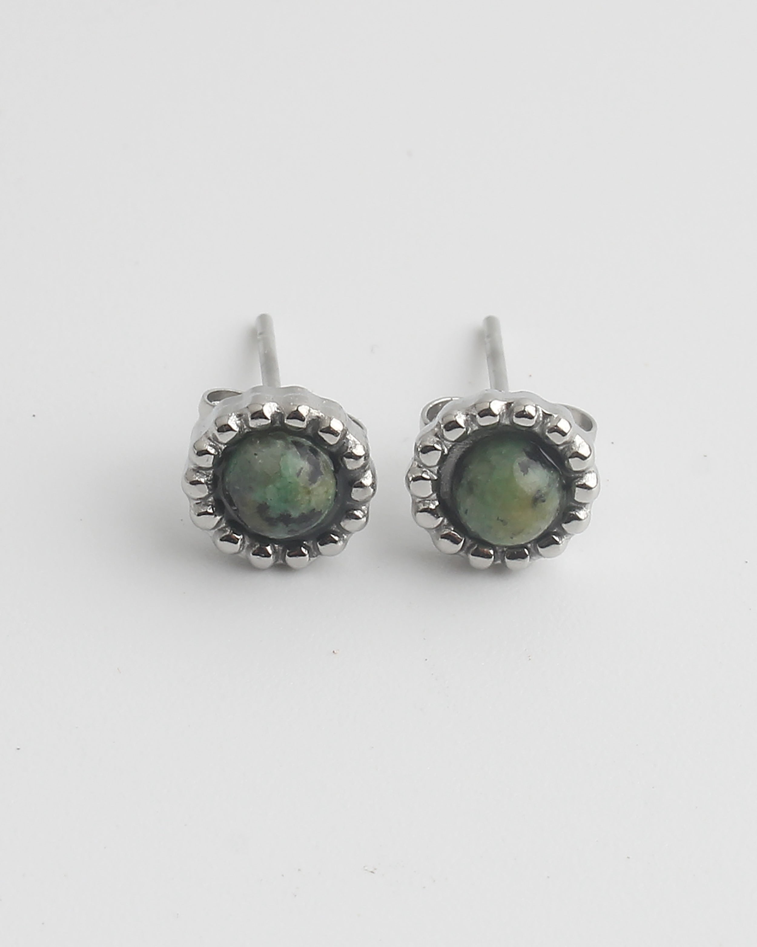 Tara - Stud - Natuursteen - Oorbellen - Stainless Steel