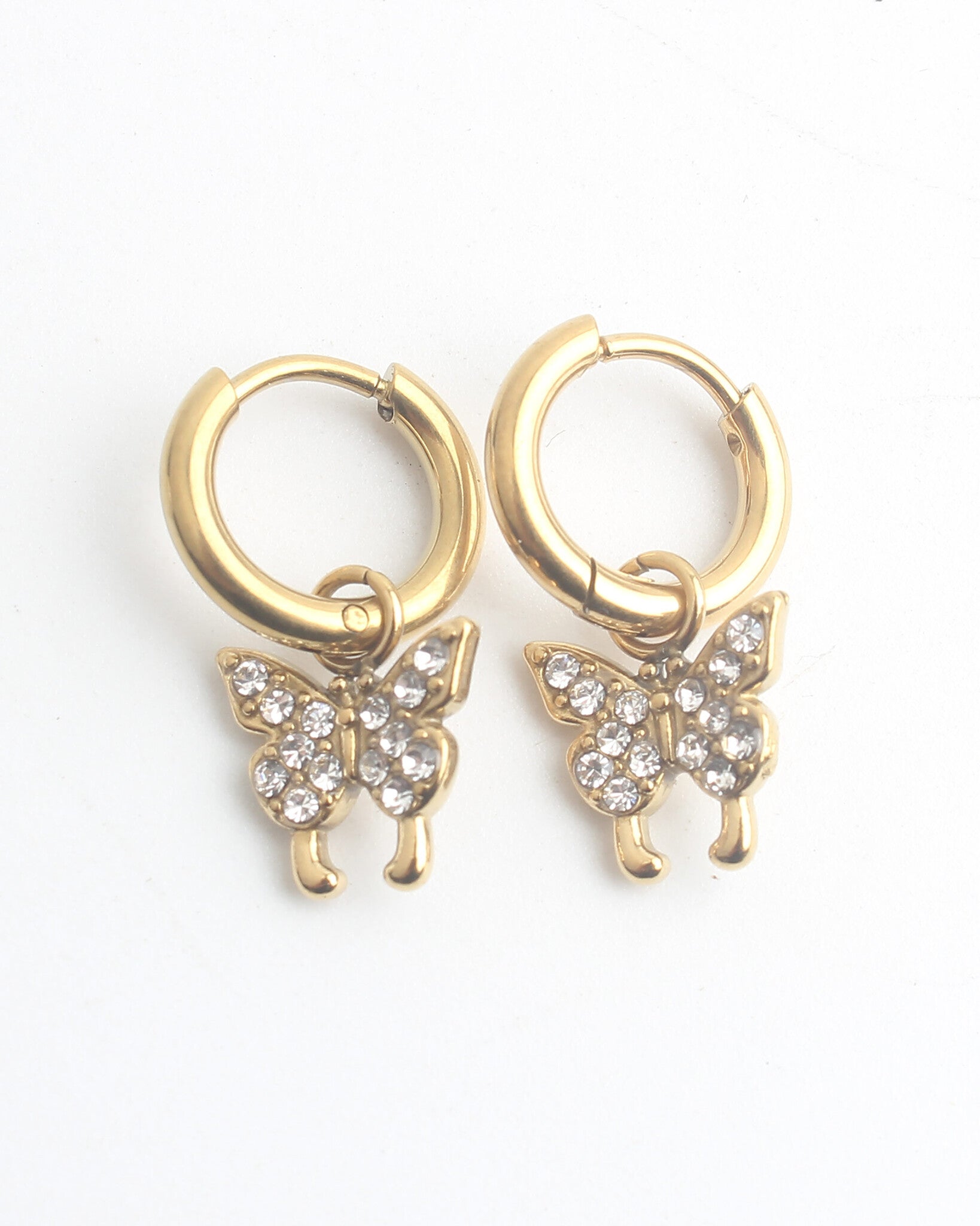 Sparkly Butterfly - Oorbellen - Stainless Steel