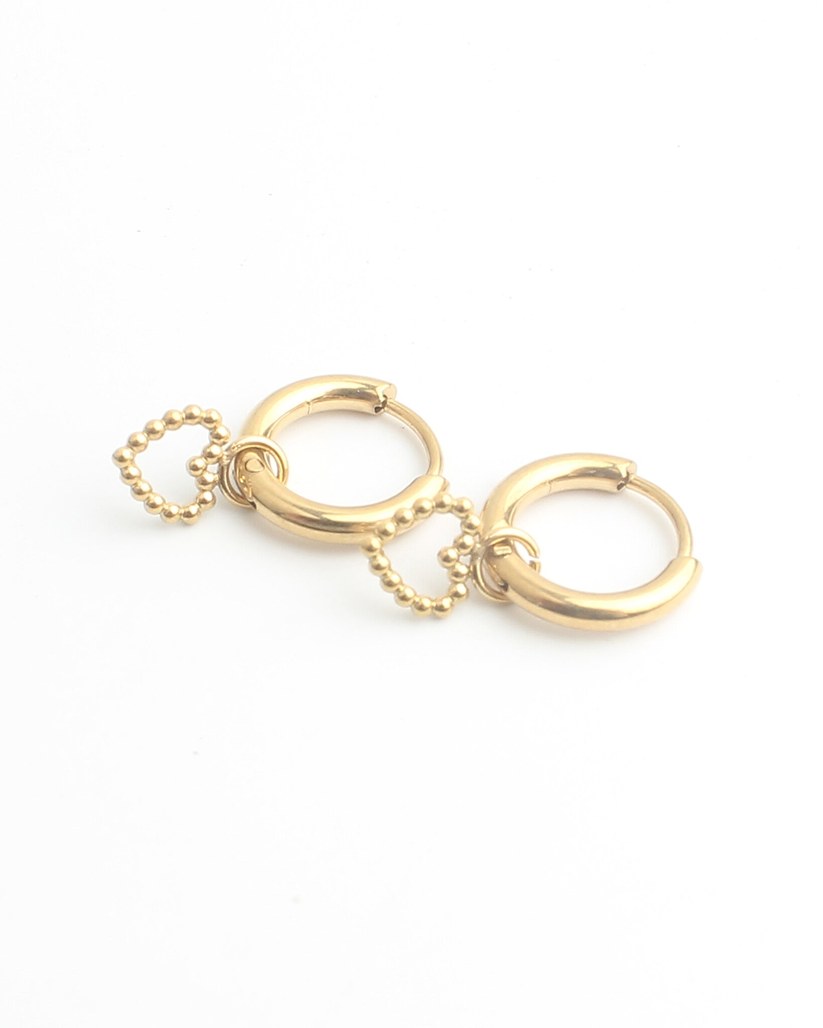 Dotted Hearts - Oorbellen - Stainless Steel
