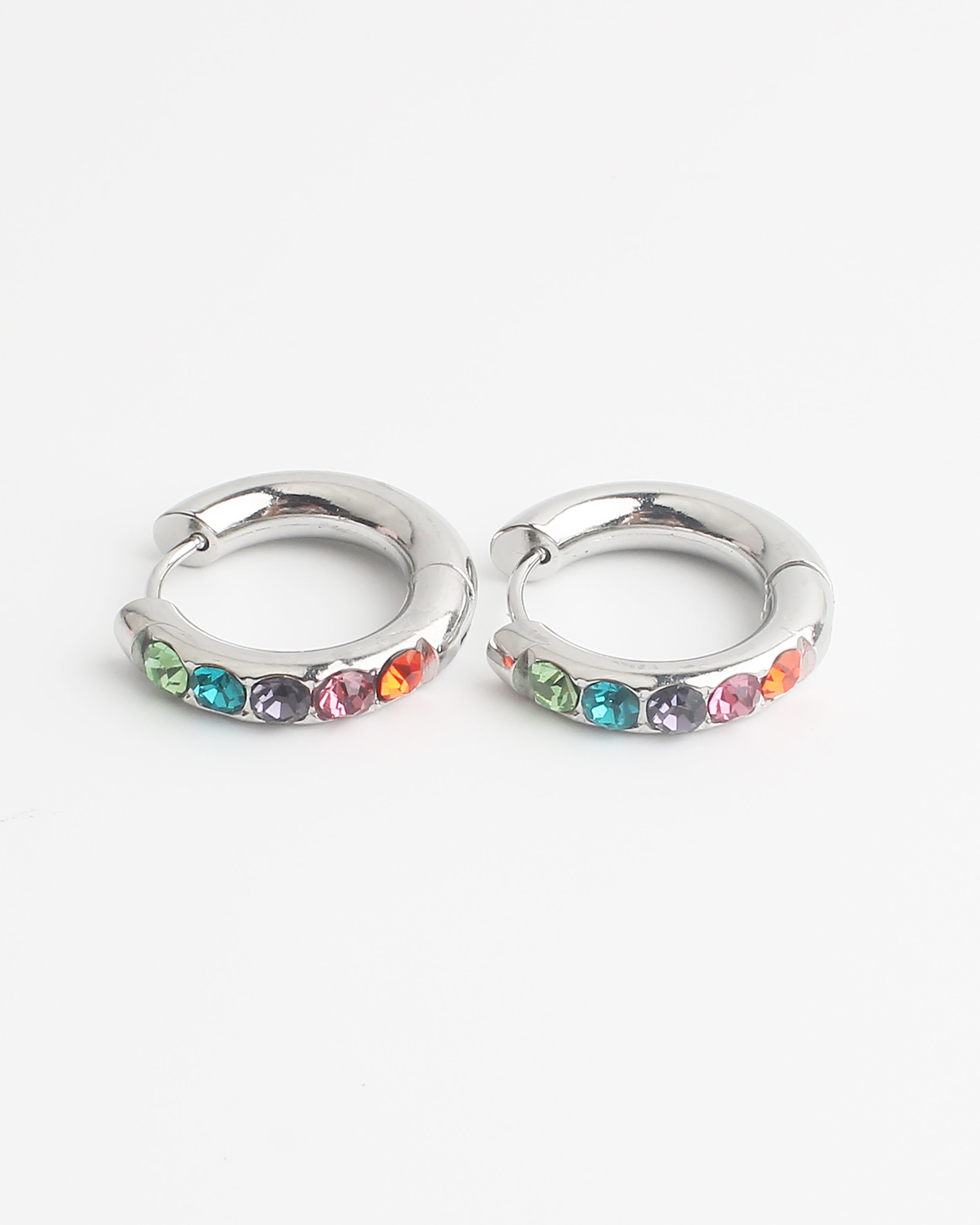 Big Strass Stone - Oorbellen - Stainless Steel