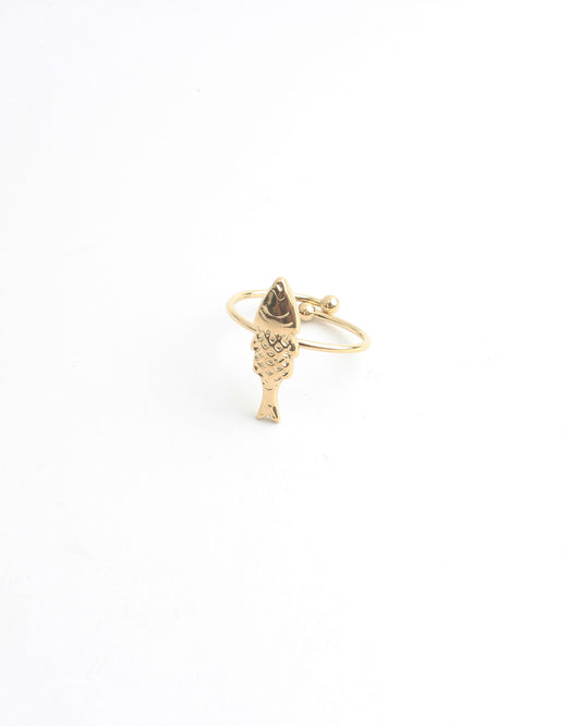 Fish - Ring - Stainless Steel - Verstelbaar