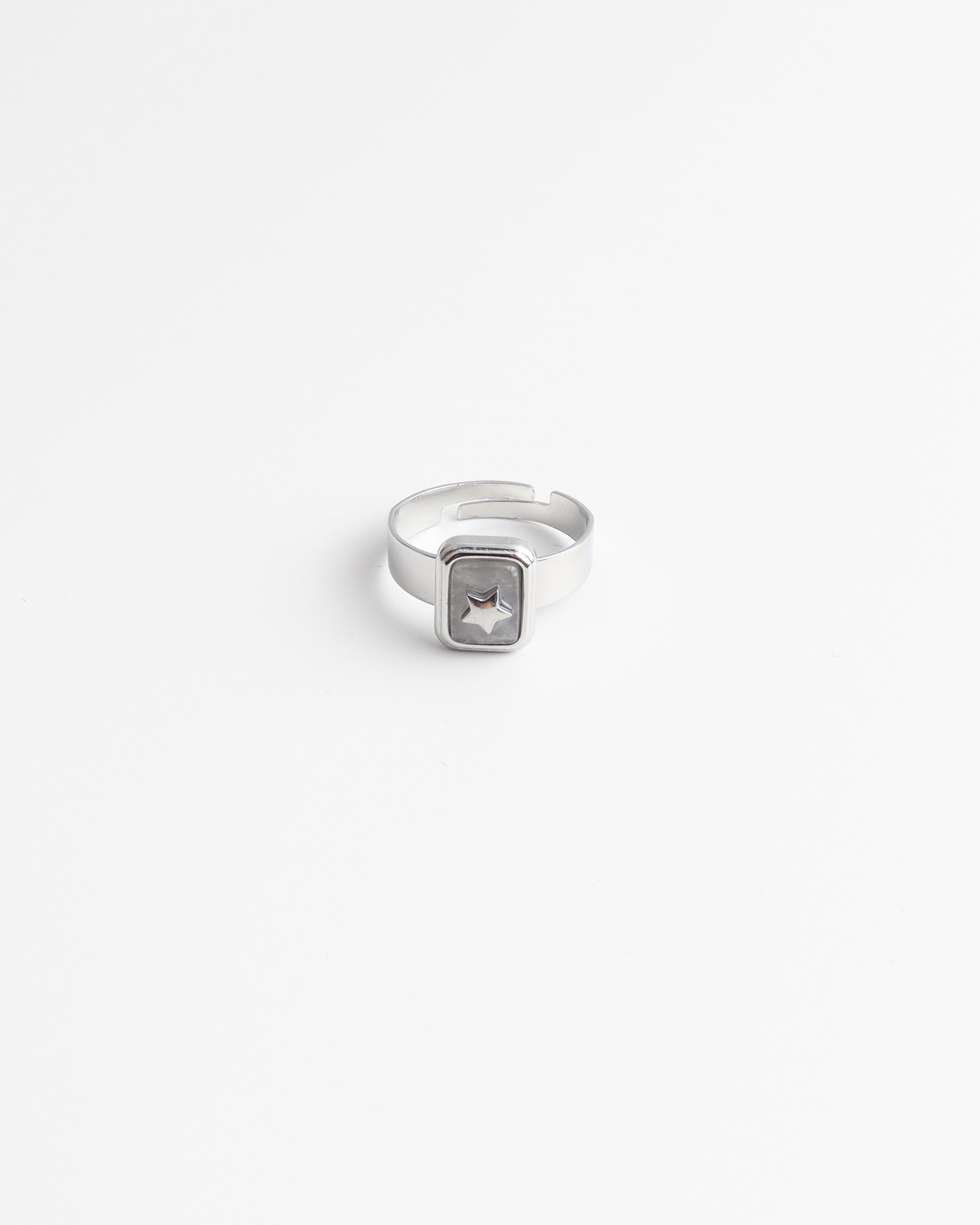 Yasmin - Ring - Natuursteen - Stainless Steel - Verstelbaar