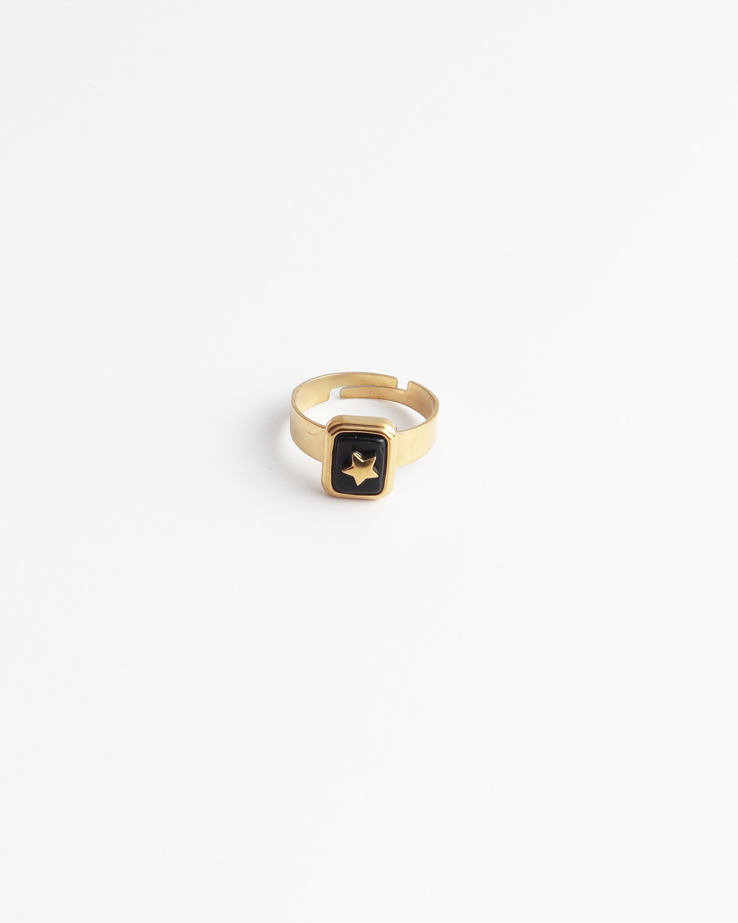 Yasmin - Ring - Natuursteen - Stainless Steel - Verstelbaar