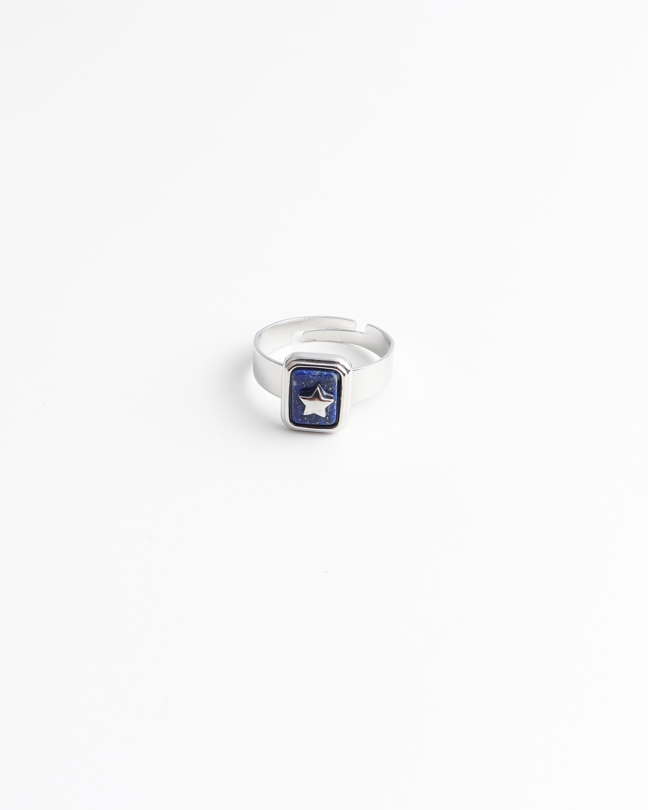 Yasmin - Ring - Natuursteen - Stainless Steel - Verstelbaar