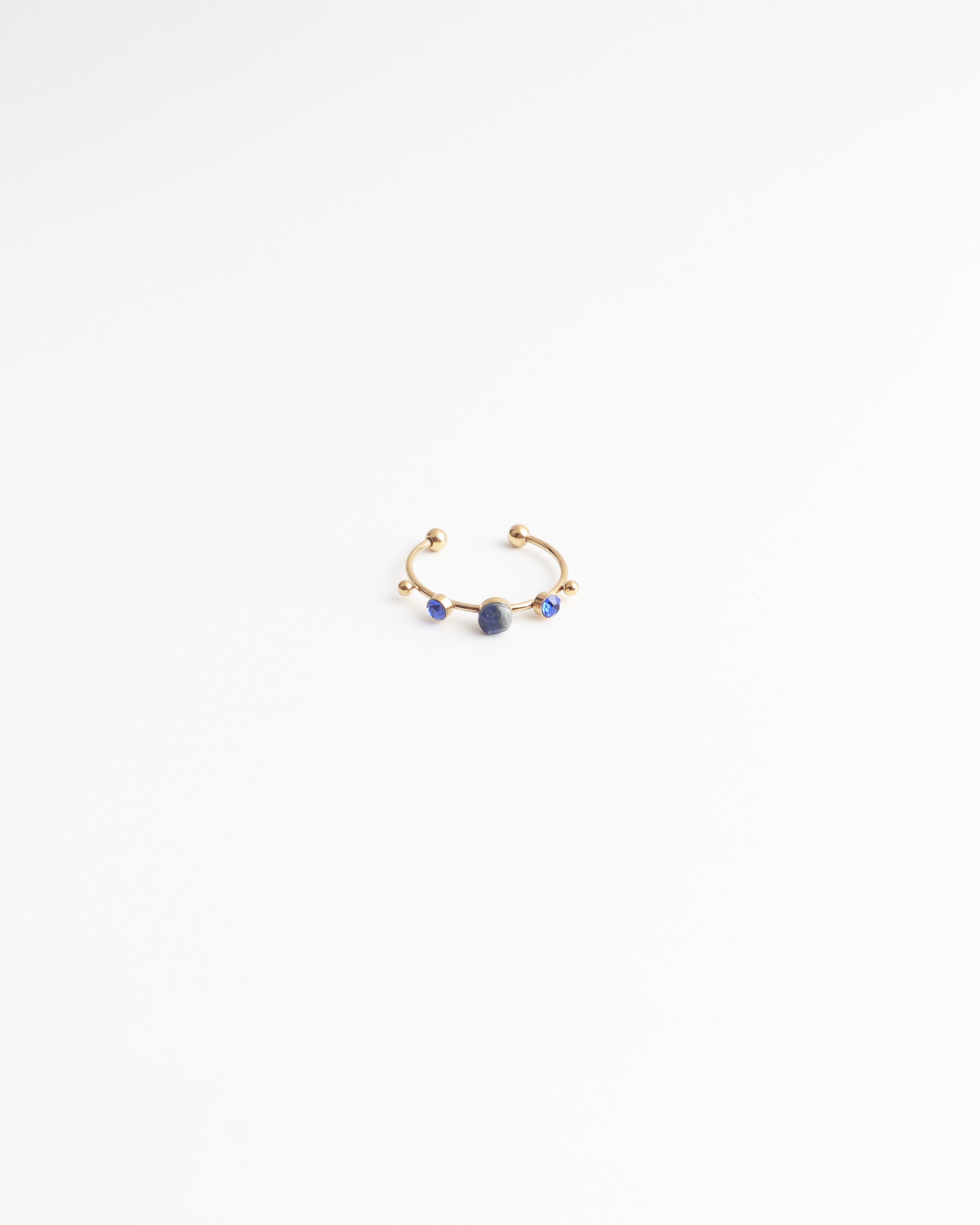 Victoria - Ring - Stainless Steel - Natuursteen - Verstelbaar