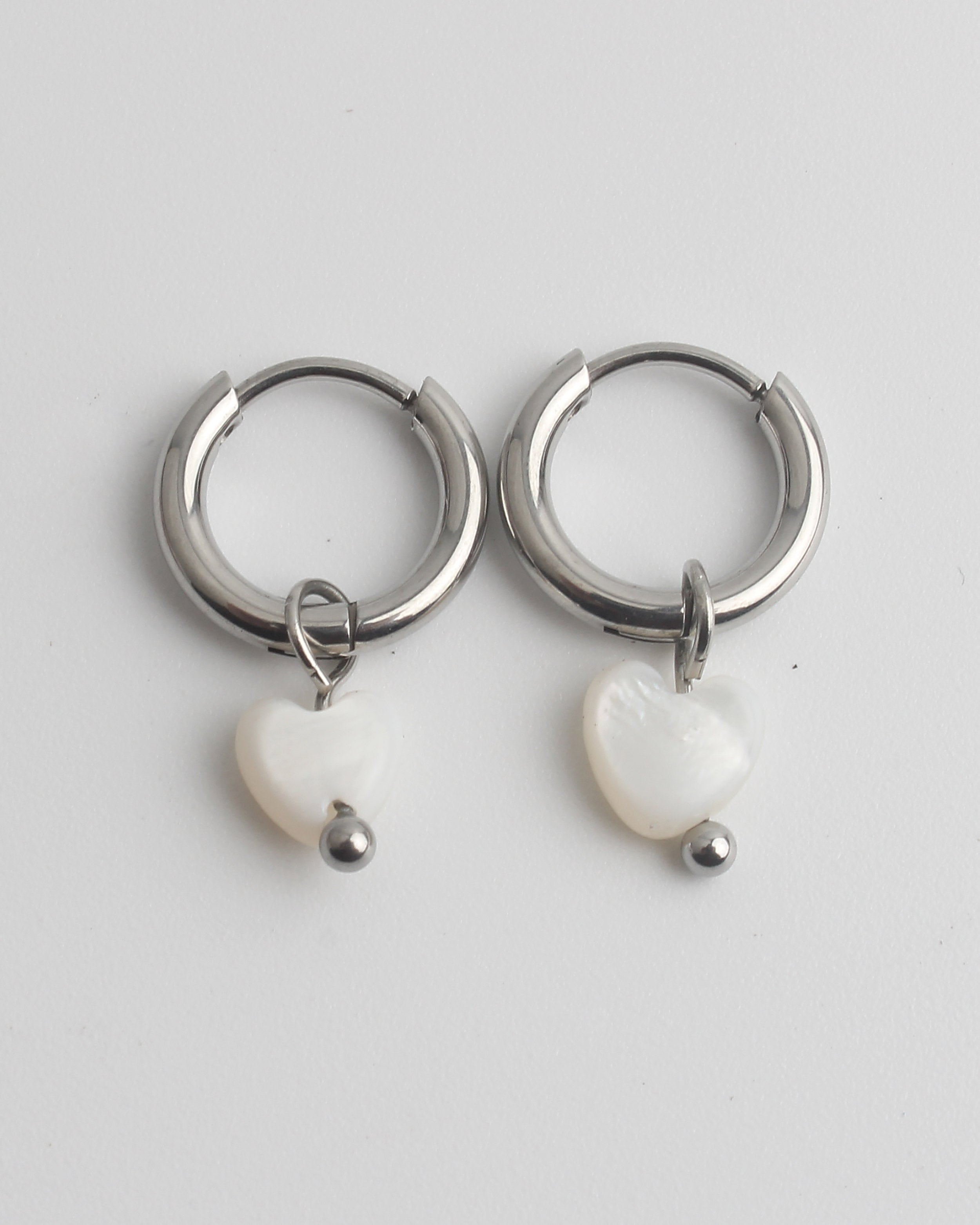 Heart Shaped Shell - Oorbellen - Stainless Steel