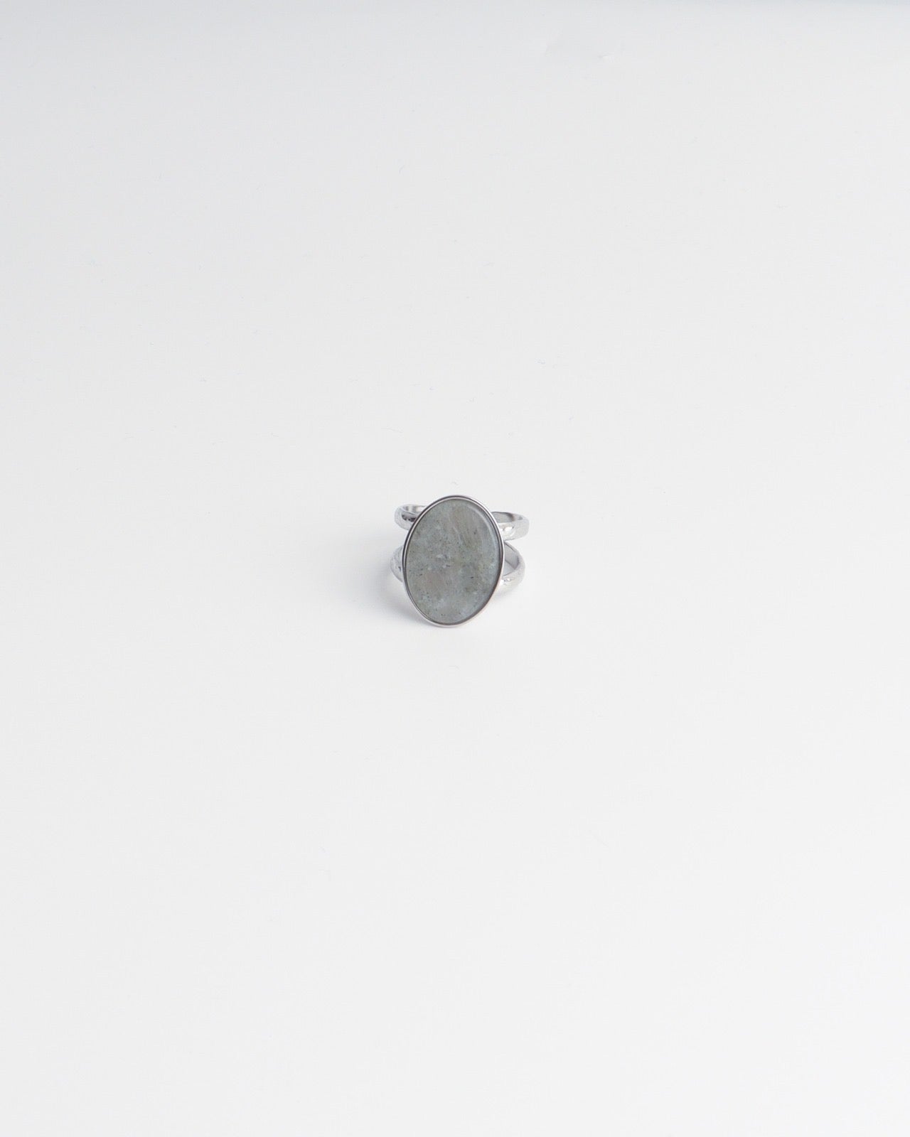 Layla - Ring - Natuursteen - Stainless Steel - Verstelbaar