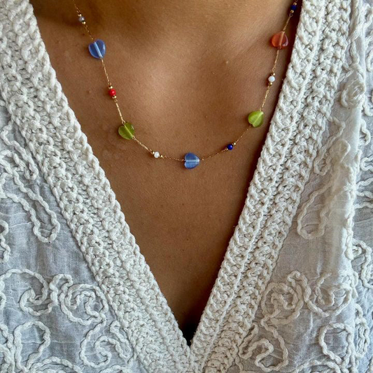Liora - Ketting - Natuursteen - Stainless Steel