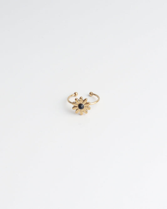 Daisy - Ring - Natuursteen - Stainless Steel - Verstelbaar