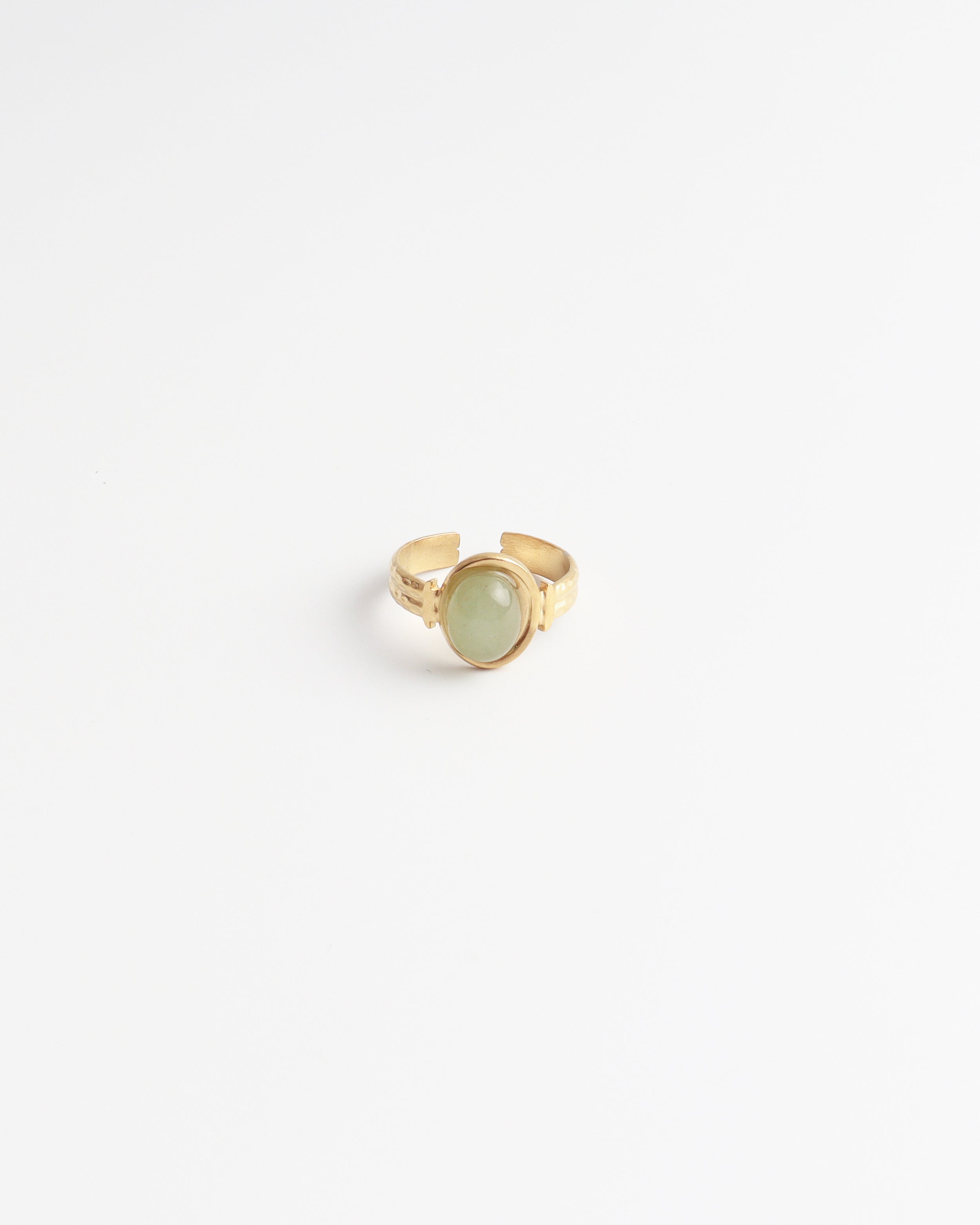 Megane - Ring - Natuursteen - Stainless Steel - Verstelbaar