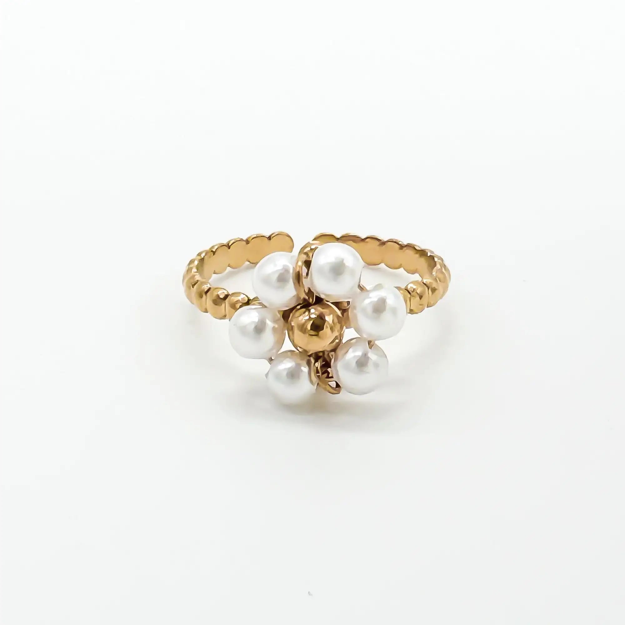 Fleur blanche - Ring - Stainless Steel - Verstelbaar