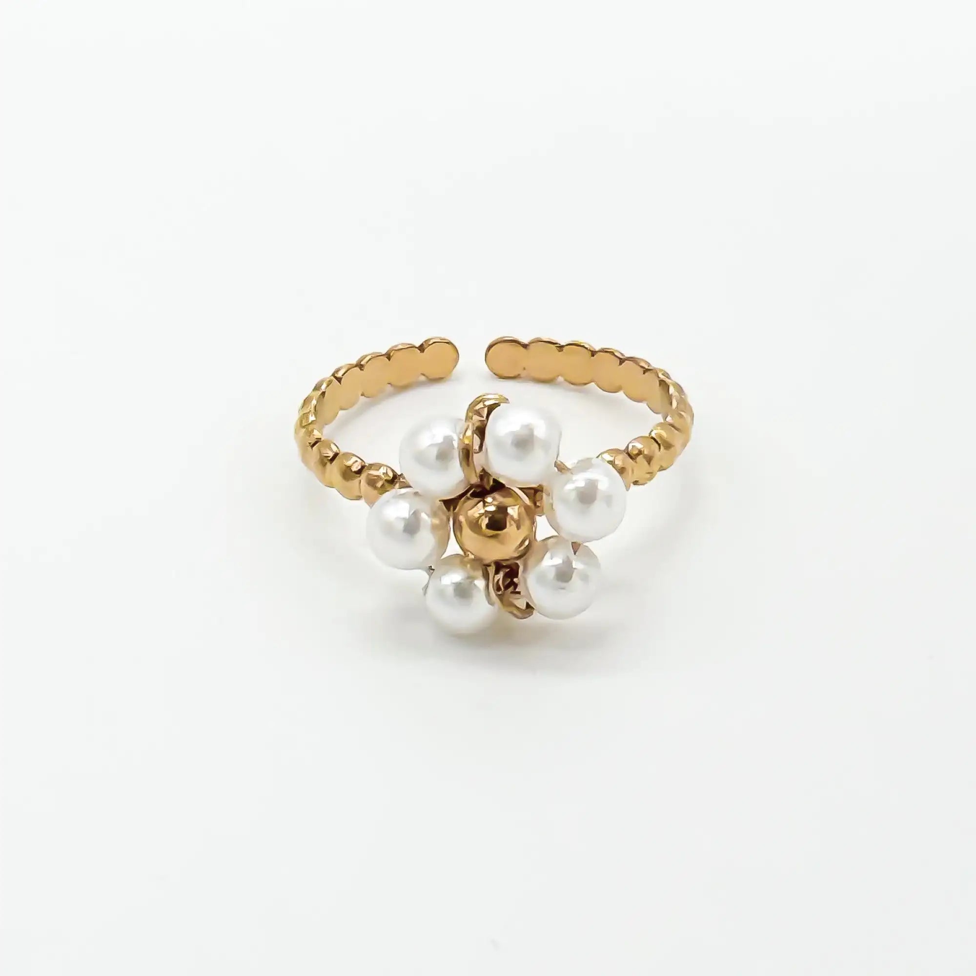 Fleur blanche - Ring - Stainless Steel - Verstelbaar