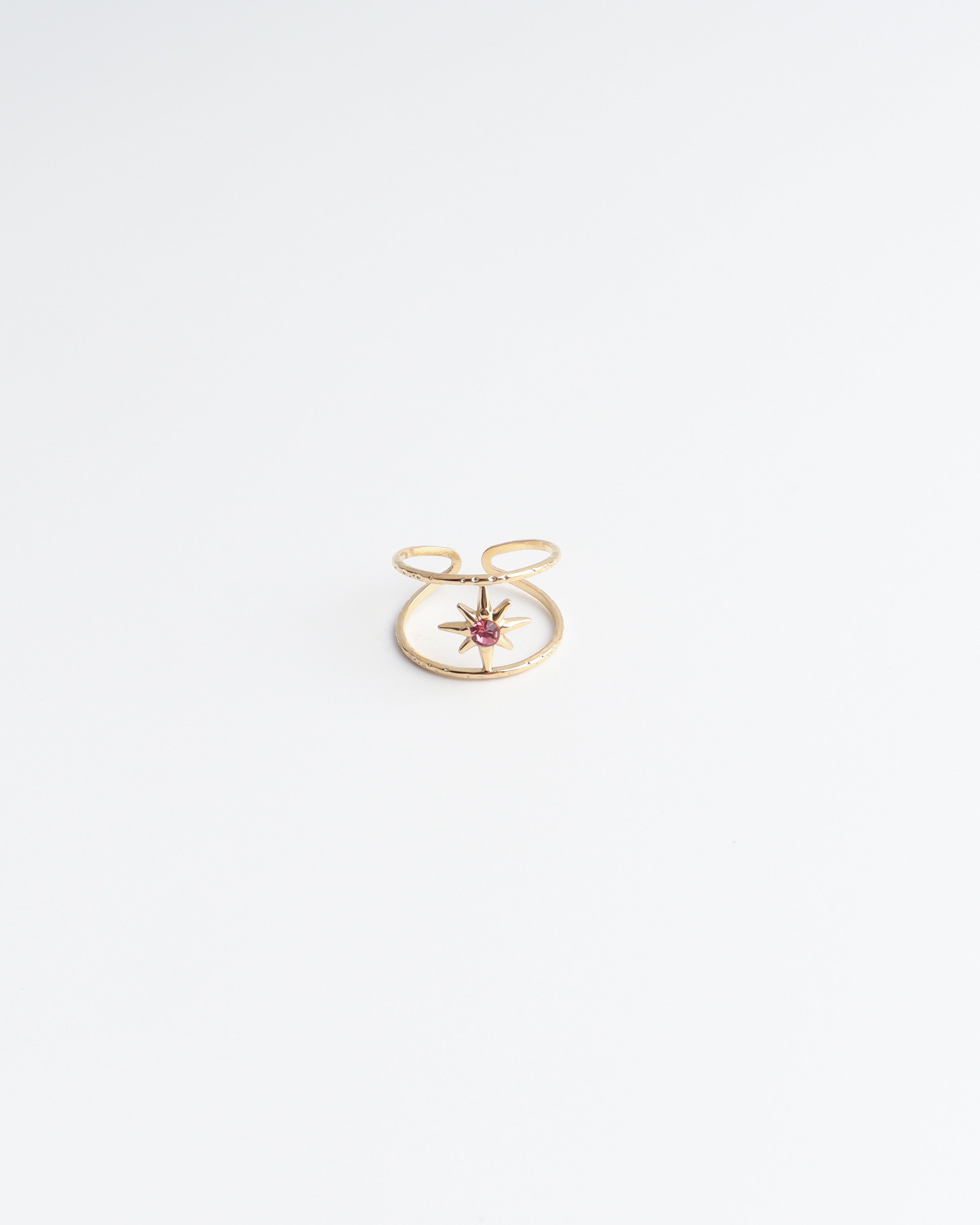Starred - Ring - Stainless Steel - Verstelbaar
