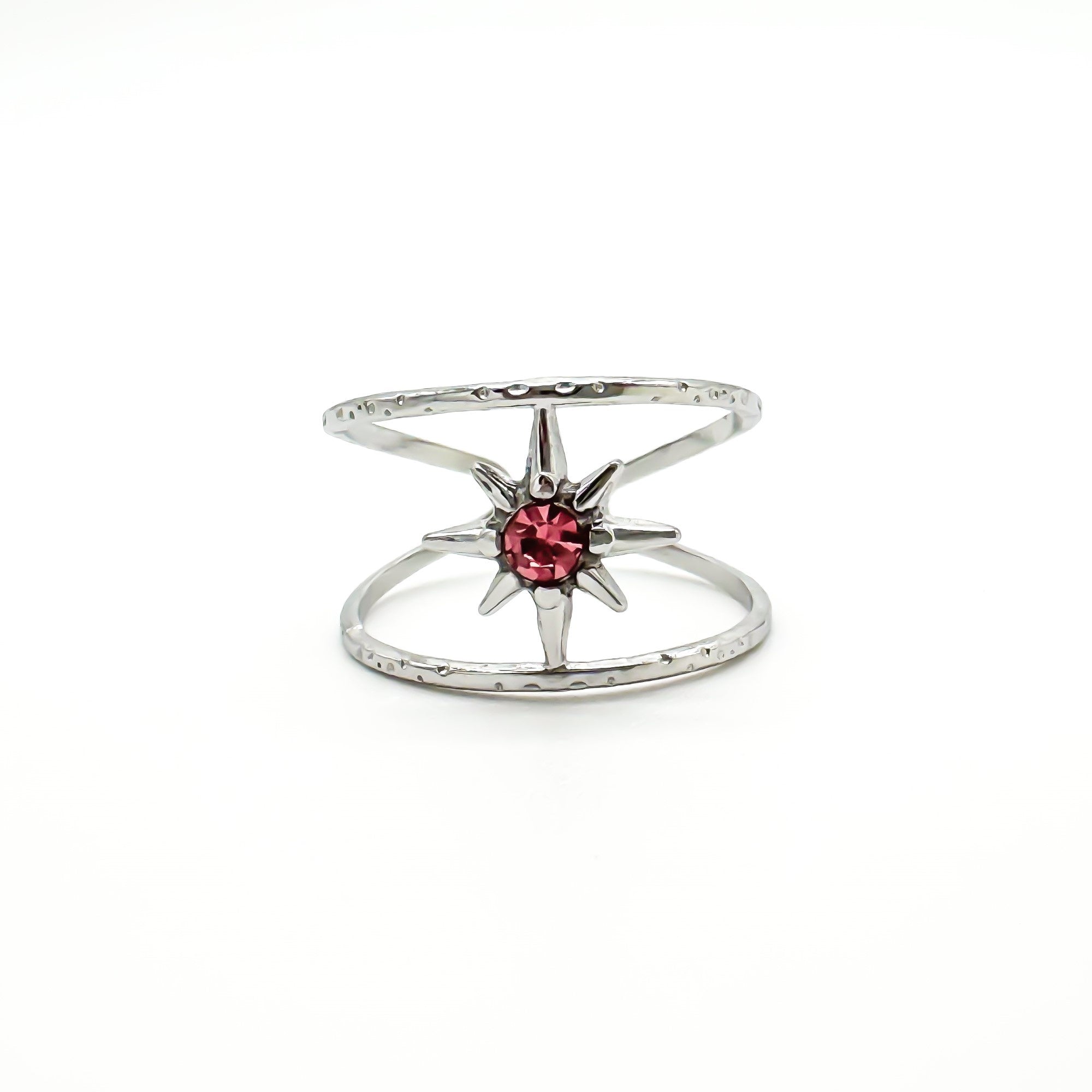 Starred - Ring - Stainless Steel - Verstelbaar