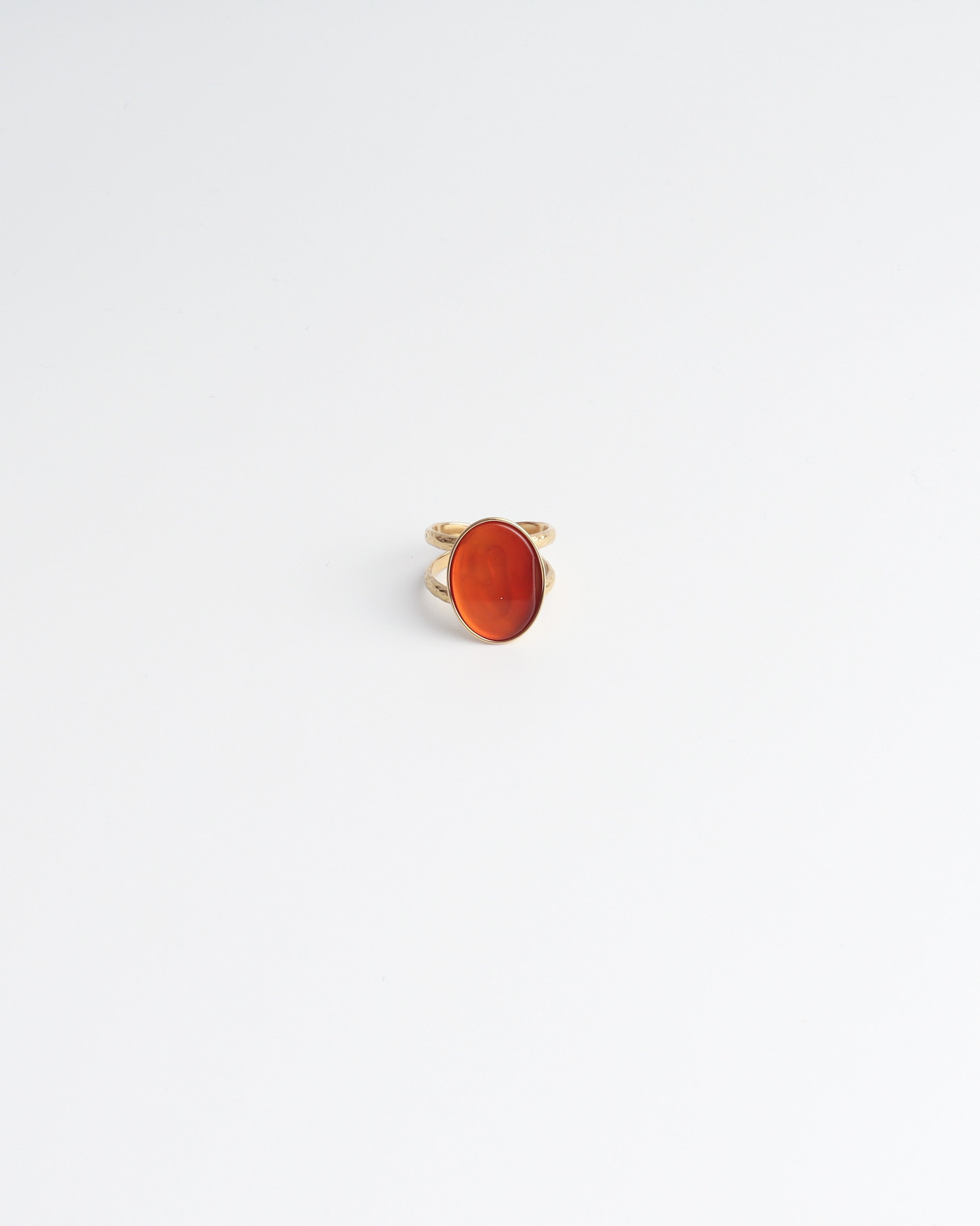 Layla - Ring - Natuursteen - Stainless Steel - Verstelbaar