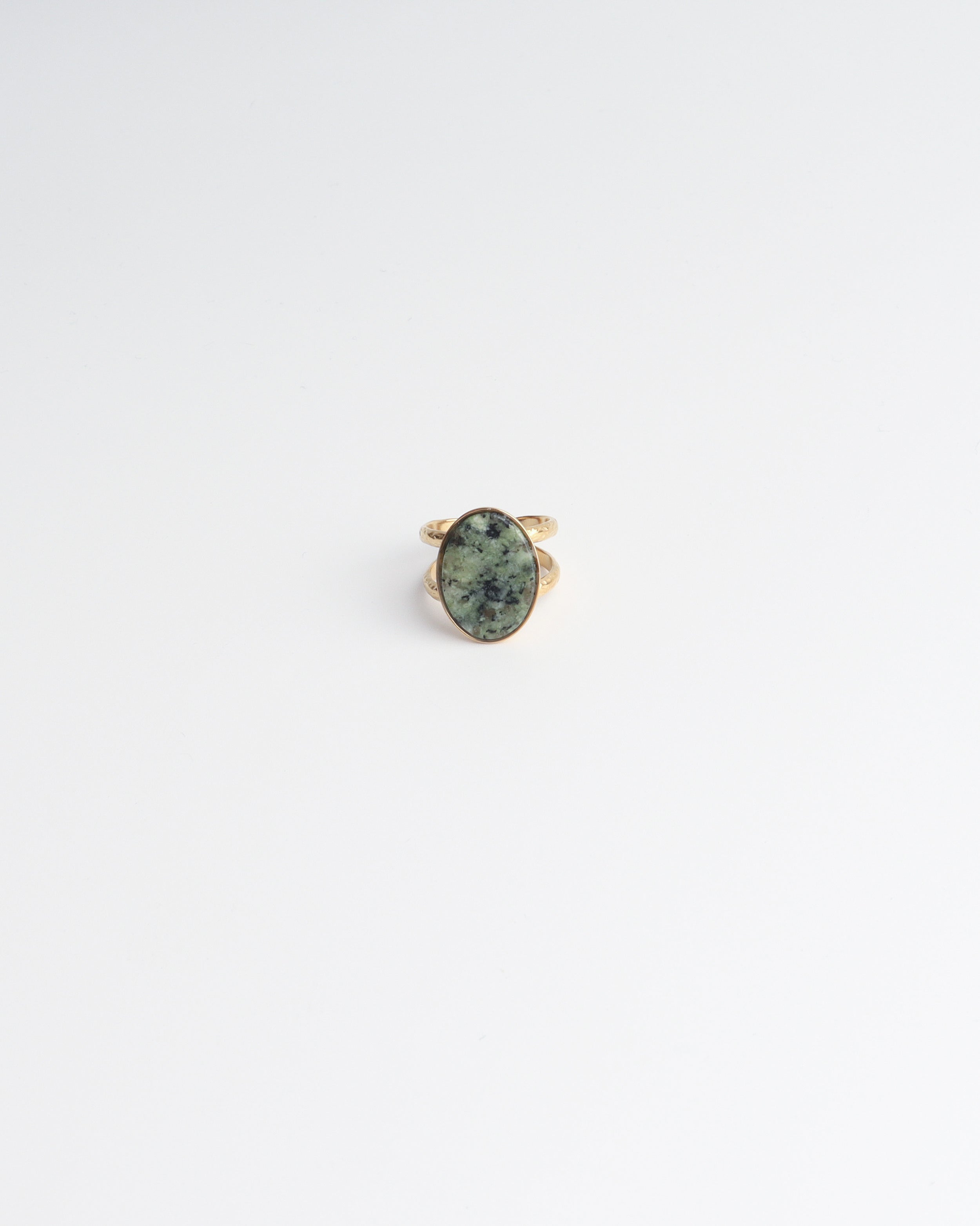 Layla - Ring - Natuursteen - Stainless Steel - Verstelbaar