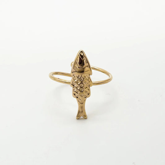 Fish - Ring - Stainless Steel - Verstelbaar