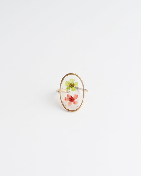 Dried Flowers - Ring - Stainless Steel - Verstelbaar
