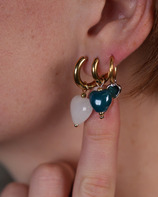 Para Siempre - Oorbellen - Natuursteen - Stainless Steel