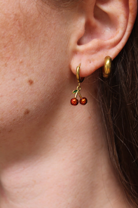 Sweet Cherry - Oorbellen - Stainless Steel