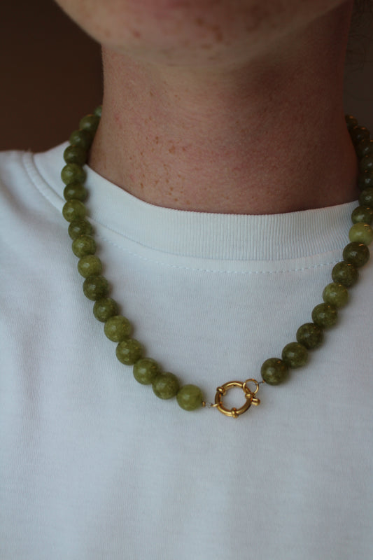 Samira - Ketting - Natuursteen - Stainless Steel