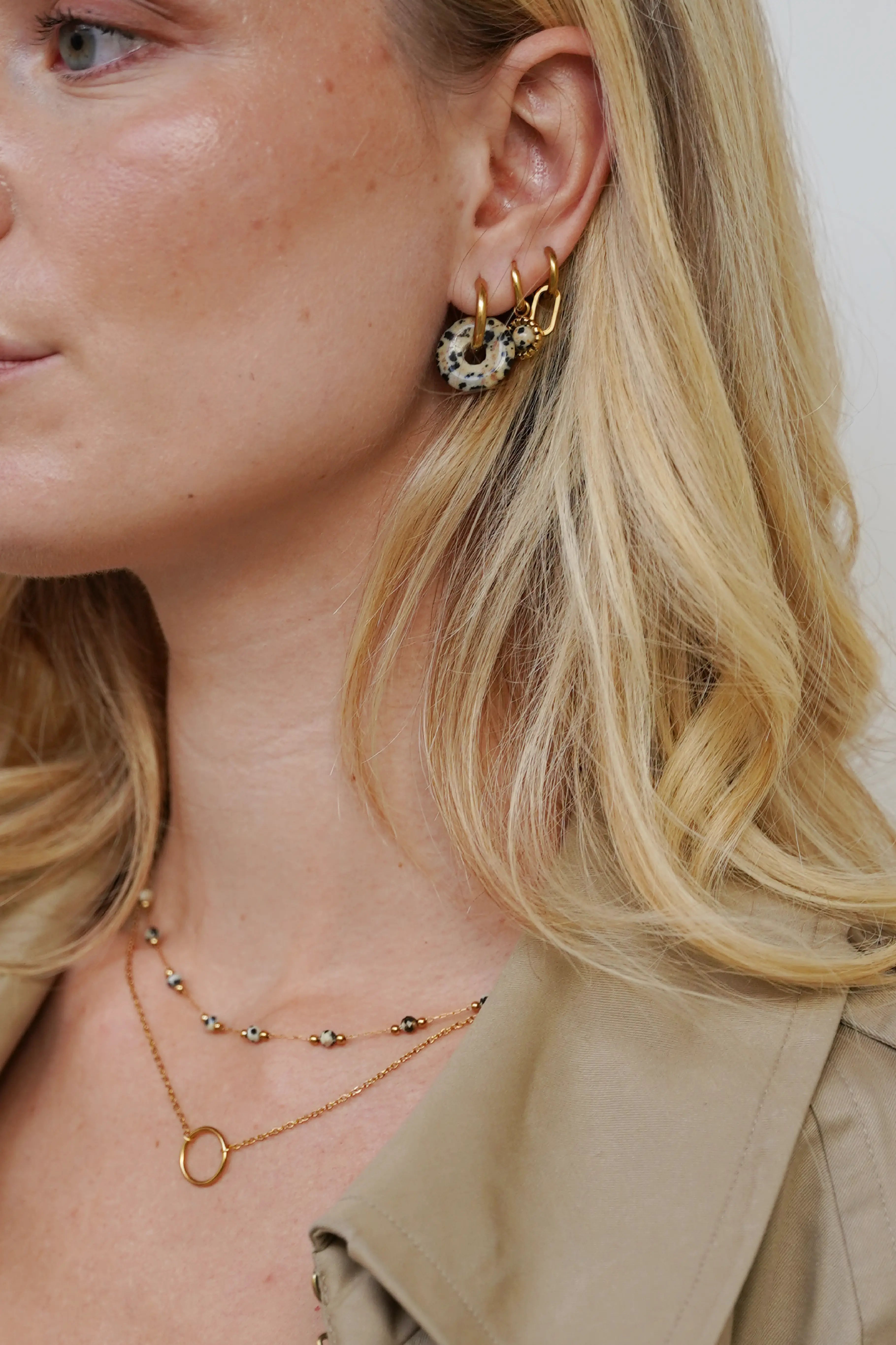Sophia - Ketting - Natuursteen - Stainless Steel