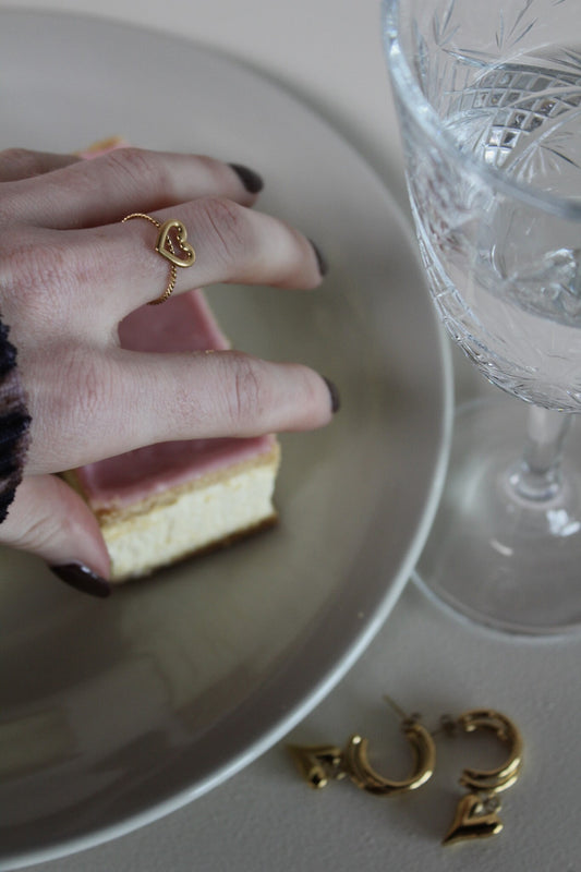 Open Heart - Ring - Stainless Steel - Verstelbaar