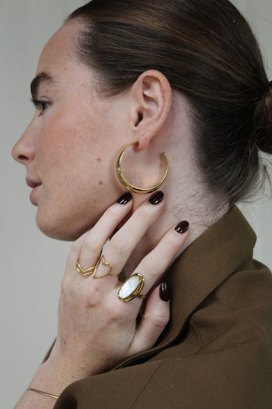 Double Wave - Ring - Stainless Steel - Verstelbaar
