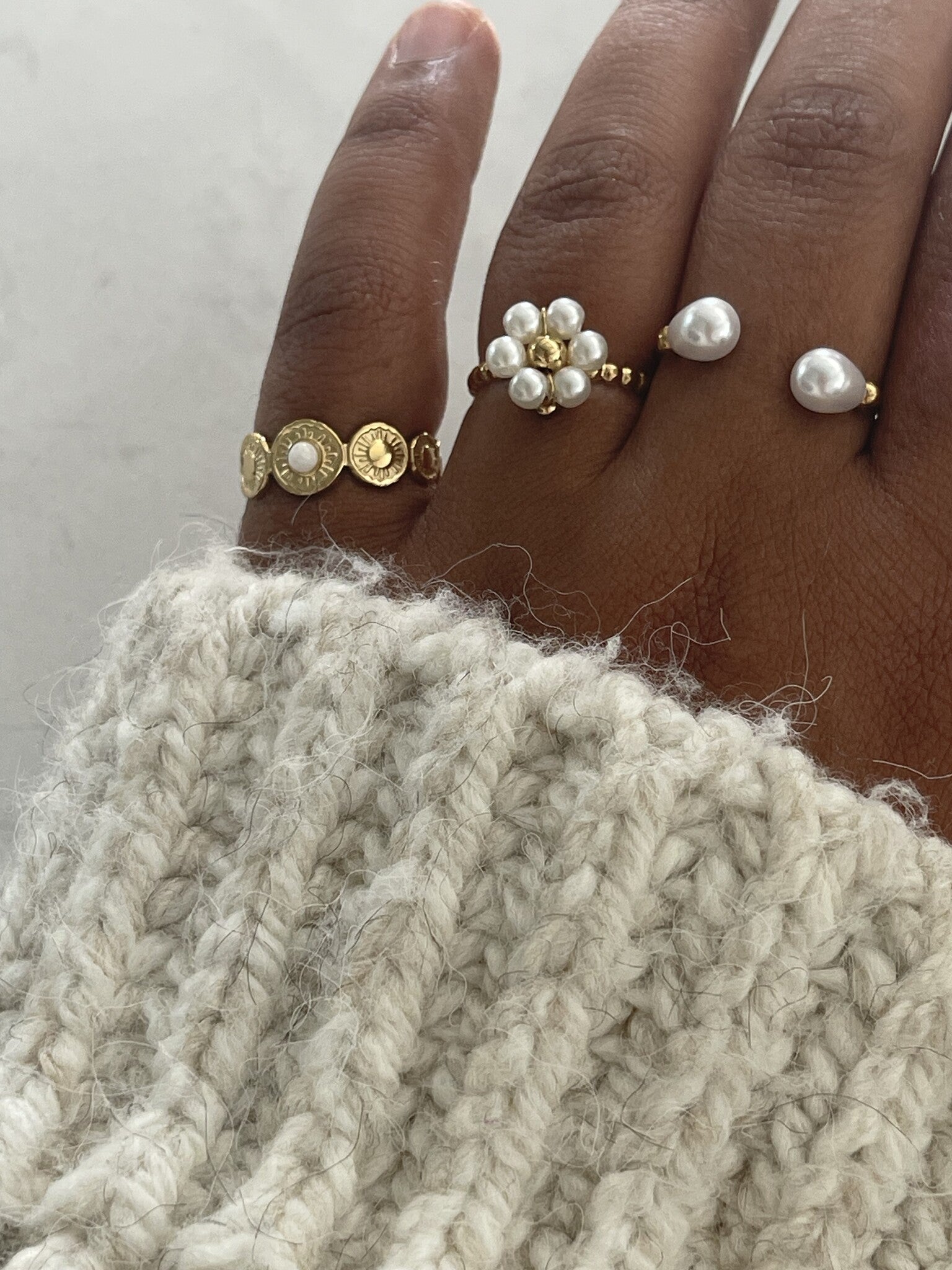 Fleur blanche - Ring - Stainless Steel - Verstelbaar