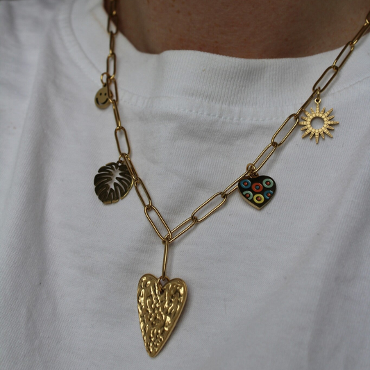 Summer Hearts - Ketting - Stainless Steel