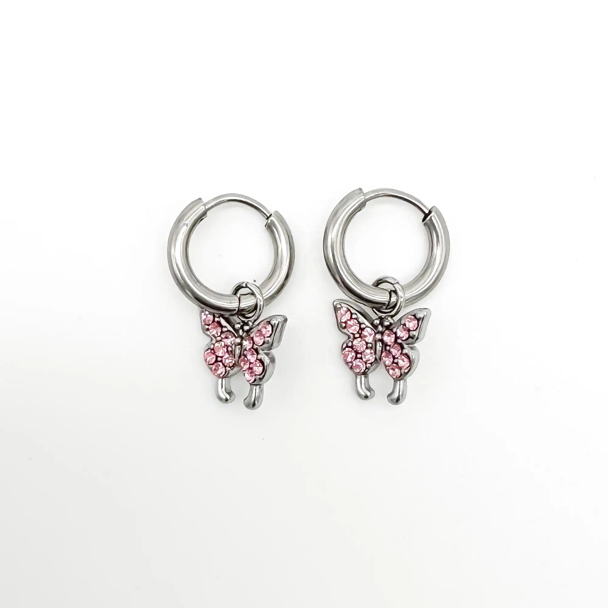 Sparkly Butterfly - Oorbellen - Stainless Steel