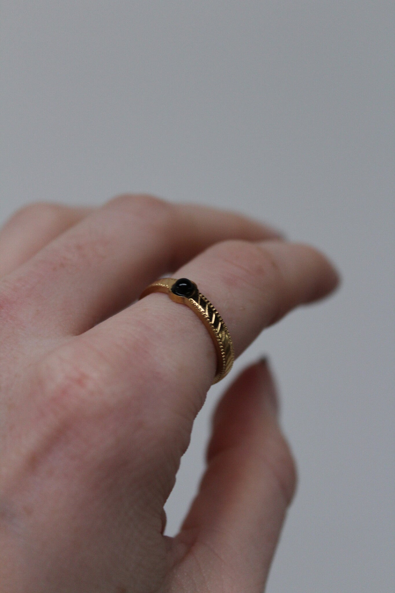 Zosia - Ring - Natuursteen - Stainless Steel - Verstelbaar